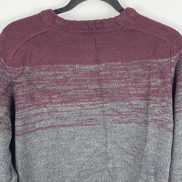 Burnside Sweater Size M Gray Long Sleeve Crew Neck Cable Knit Acrylic - Picture 7 of 9